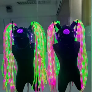 HELMET TWIN TAIL mix color LED